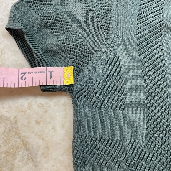 French Connection Women’s Dress Bodycon Short Sleeve Knit Stretch Green Size 2 - Picture 13 of 14